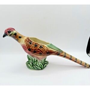 1950s Pheasant Vase Planter MCM Vintage Ceramic American Bisque Co WV Mold 274